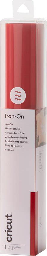 Cricut Everyday Iron-On 30x60cm (Red); Excellent results on the widest variety of materials and projects; Outlasts 50+ washes!*; Cuts beautifully and weeds easily